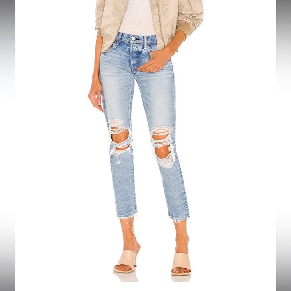 Moussy Vintage May Tapered Light Wash Jeans - GREAT CONDITION
